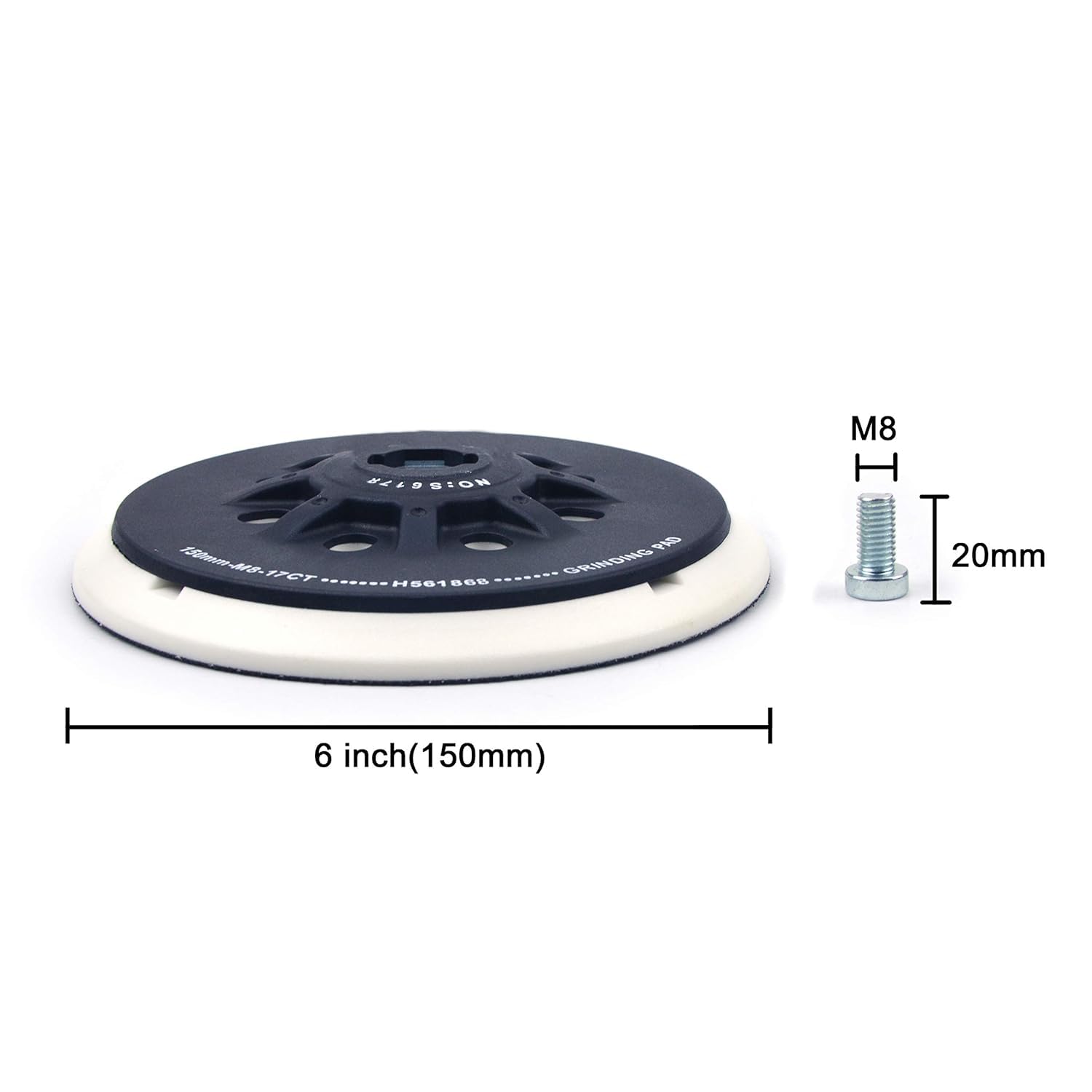 Plato De Apoyo Para Lijadora Excéntrica – 150 Mm, Compatible Con Festool, Makita, Mirka