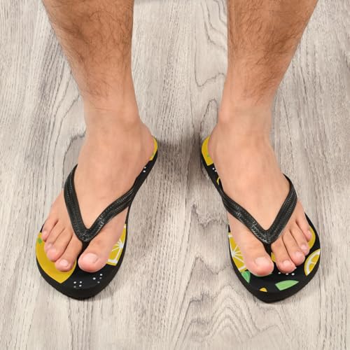 Lemon Summer Men's & Women's Classical Beach Rubber Sandal Flip Flop Comfortable Slipper 214B27424