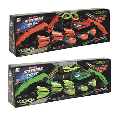 SGM Super Bow Archery for Kids Air Storm Bow125 Feet of Flying Fun with Screaming Wistle1020 (Green)