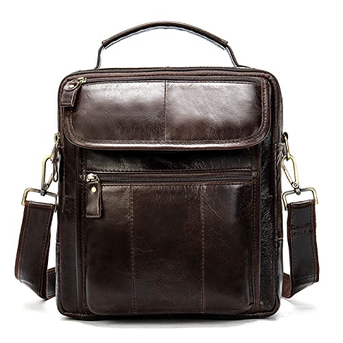 Vintage Leather Messenger Bag - Travel, Office, Laptop Briefcase, Crossbody Computer Bag