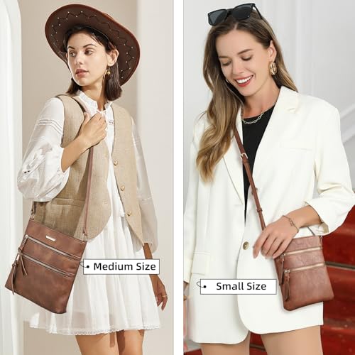 CLUCI Crossbody Purses for Women, Medium Size Zipper Pocket Adjustable Strap, Soft Leather Women's Shoulder Handbags2