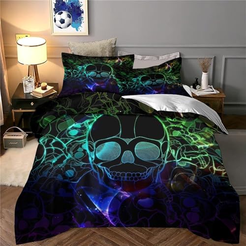 Parure de lit léopard néon 3D housse couette 200x200 microfibre - 6