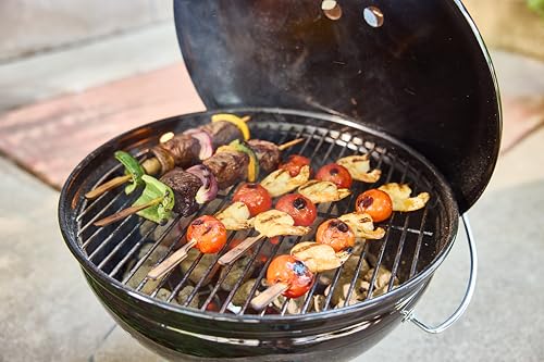 Image of Weber Smokey Joe 14 inch Charcoal Grill - Portable Compact Charcoal BBQ Kettle with Tuck‑N‑Carry Lid Lock & Durable Porcelain‑Enameled Finish for Outdoor Cooking