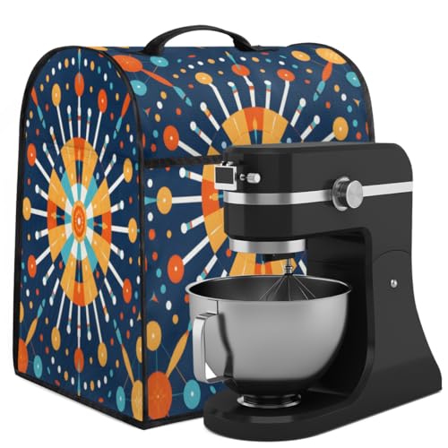 Coffee Maker Cover Geometry Mandala Kitchen Appliance Covers Small Appliance Covers Blender Cover Juicer Cover Dust Covers for Kitchen Appliances with Top Handle and Pockets,Washable,C668