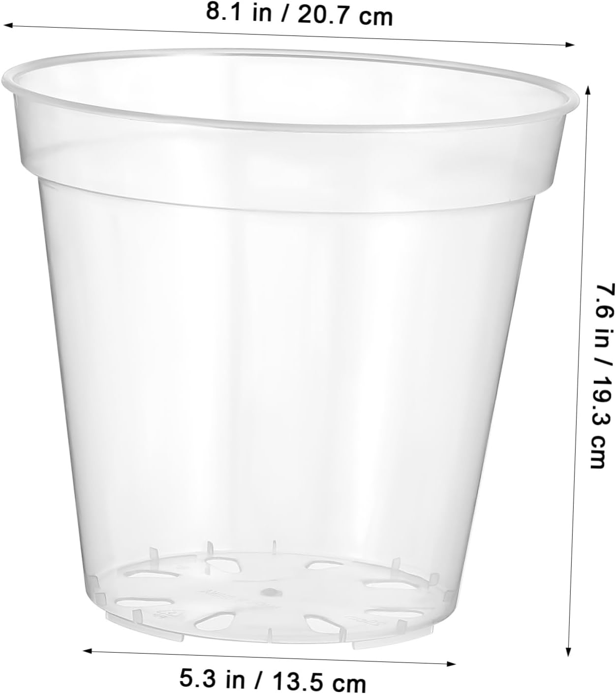 10pcs Garden Pots Plastic Orchid Plant Pots Holes for Indoor Outdoor Use