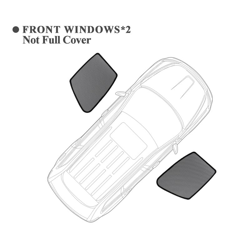 Parasoles Coche para Jeep para Compass 2008-2015 Cortina De Coche Parasol para Ventana Cubre Visera Protección Solar UV Cubierta Parabrisas(2PCS Front)