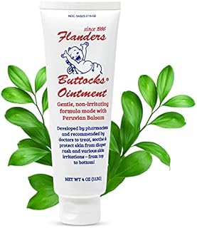 Flanders Buttocks Ointment - Premium Diaper Rash Cream, Treatment for Diaper Rash, Heat Rash, Chafing and Other Skin Irritations including Beach Rash and Razor Burn.