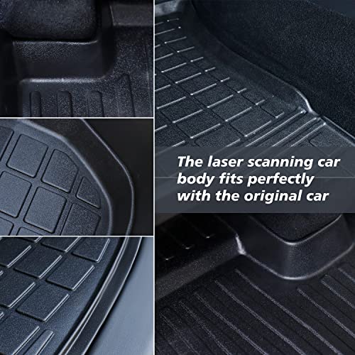 Floor Mats For Tesla Model Y 5-Seat 2023 2022 2021 Custom Fit Waterproof Anti-Slip Accessories All Weather Floor Mat Suitable For Model Y (6 Pcs) #TOP2