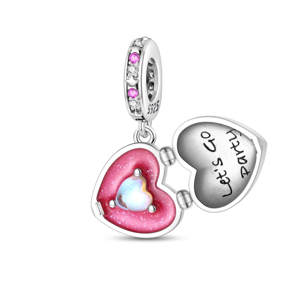 LNQOBU Charms Anhänger Silber 925 für Armbänder,with Cubic Zirconioa mit Europäischen Armbändern und Halskette für Frauen Mädchen