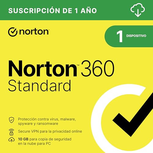 Norton 360 Estándar 2025|Antivirus 1 Dispositivo|1 año| Descarga digital
