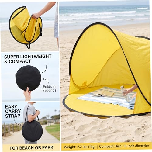 Tienda de campaña de playa portátil contra el viento y calor en espacios abiertos 7