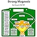 Kvonu Baseball 60Pcs 0.5 x 2.35 inch Lineup Magnets(Dugout Board Not Included), Strong Magnetic, Repeatable Erasable Coaching Board Magnets (0.5'' x 2.35'', 60)