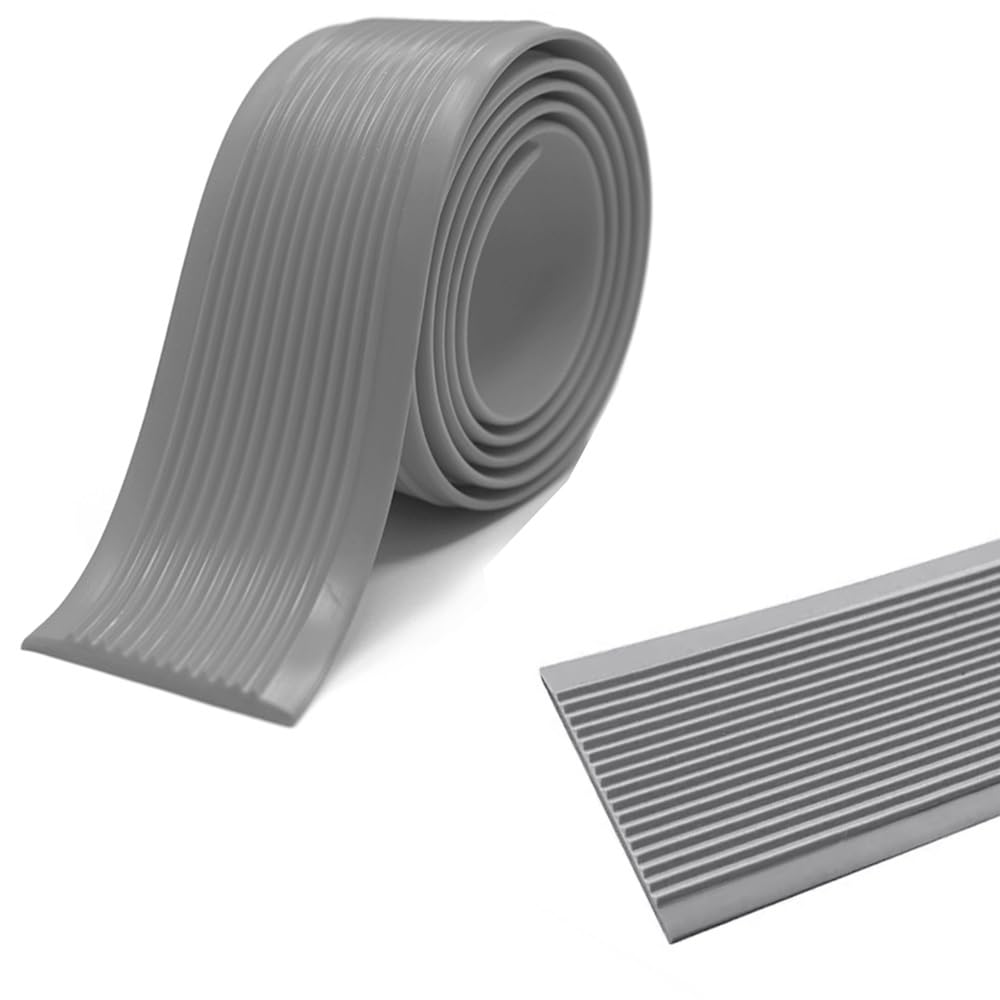 Autoadhesivo Protector Borde Para Escaleras, PVC Perfil Escalón Antideslizante, Perfil De Protección Para Escalonado Vinilo, 1m 3m 5m(Grey,W10cmxL3m)