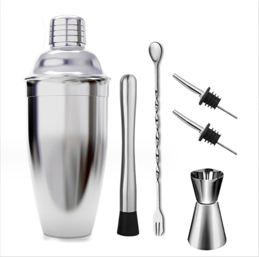 Cocktail Shaker Set Set Di Shaker Per Cocktail In Acciaio Inossidabile Da 6 Pezzi Set Di Strumenti Per La Creazione Di Mixer Da Bar Set Di Shaker Per Cocktail Strumenti Da Bar Set Shaker Per Cocktail