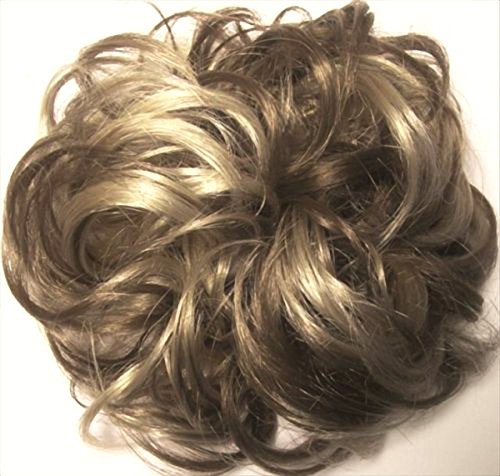 LACEY 3 inch Pony Fastener Hair Scrunchie - 18-22 Ash Brown-Ash Blonde