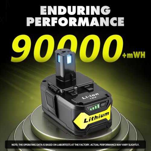Image of 2Pack Upgrade 90000mWh High Capacity Replacement for Ryobi 18V Battery ,Compatible with Ryobi 18V ONE+ System Cordless Power Tools and Charger
