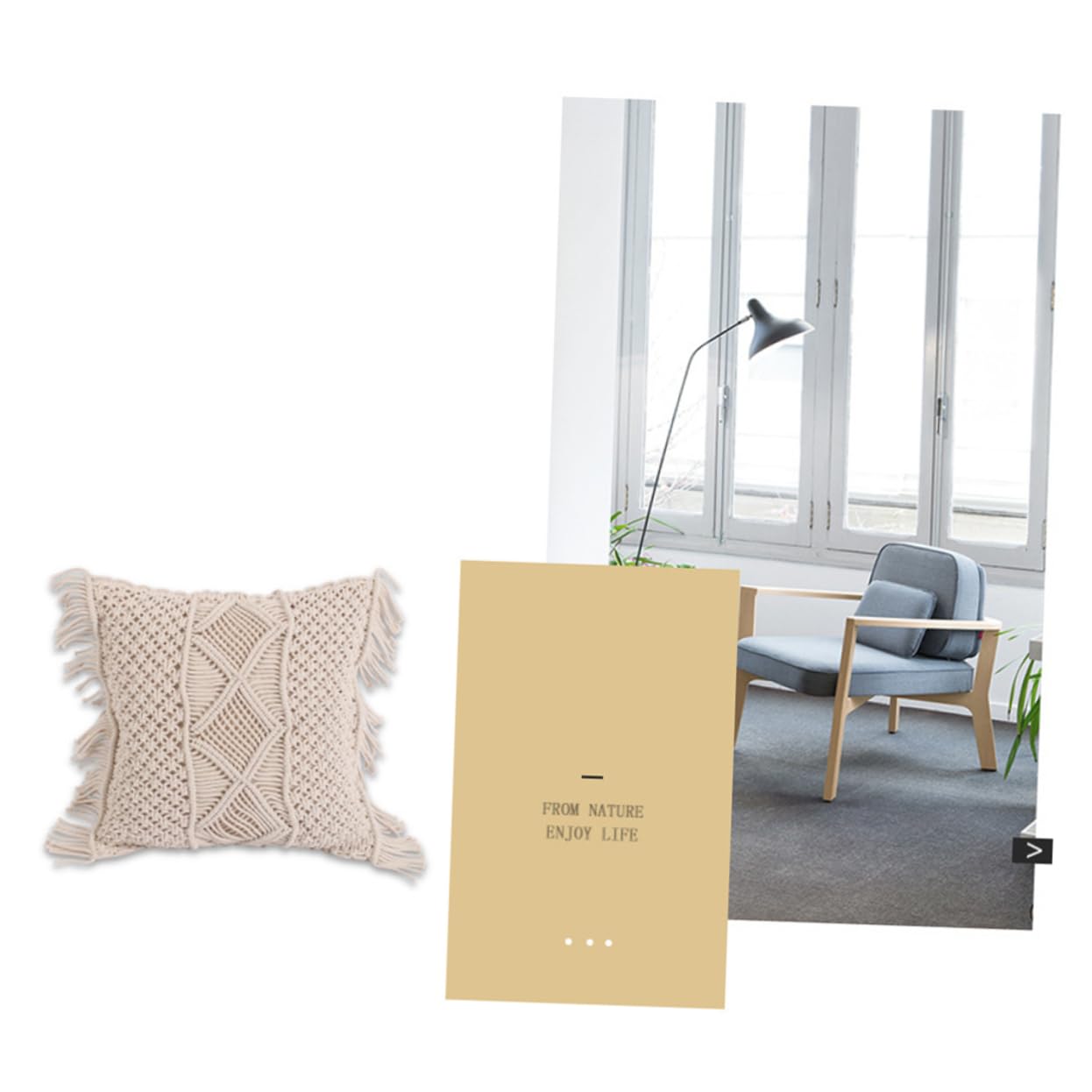 Fodera Cuscino Intrecciata a Mano Beige Frange 1 Pezzo | Cotone, Uso Casa e Regalo Inaugurazione, Copricuscino per Divano, Stile Semplice Delicato