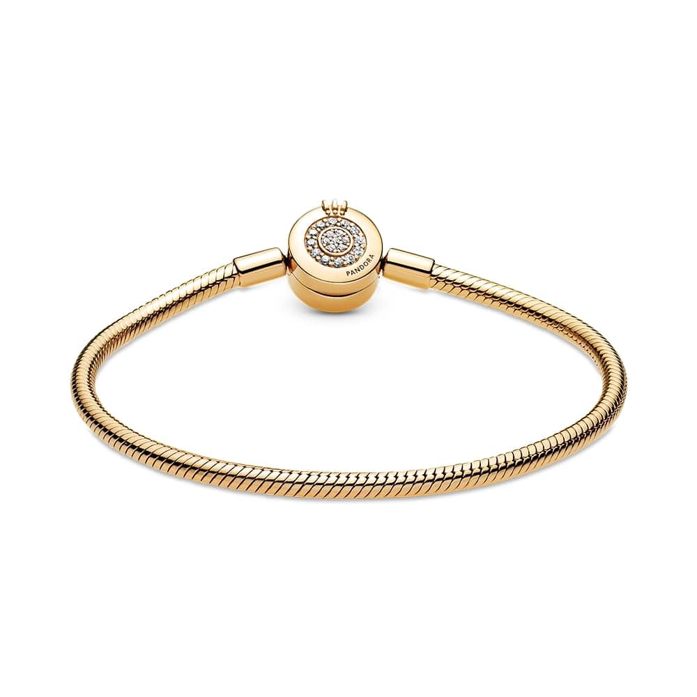 Pandora Kobiety Signature Moments Bransoletka, Złoty, 18 cm