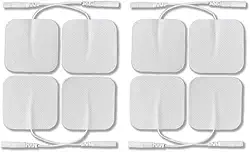 8 Eletrodos para Fisioterapia Eletroestimulador 2mm tamanho 5x5cm