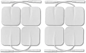 8 Eletrodos para Fisioterapia Eletroestimulador 2mm tamanho 5x5cm