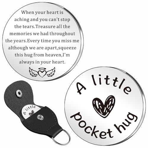 WTOPP Pocket Hug From Heaven Memorial Gift For Loss of Mum Dad Son Daughter Husband Wife Grandad Grandma Brother Sister Sympathy Condolence Gifts