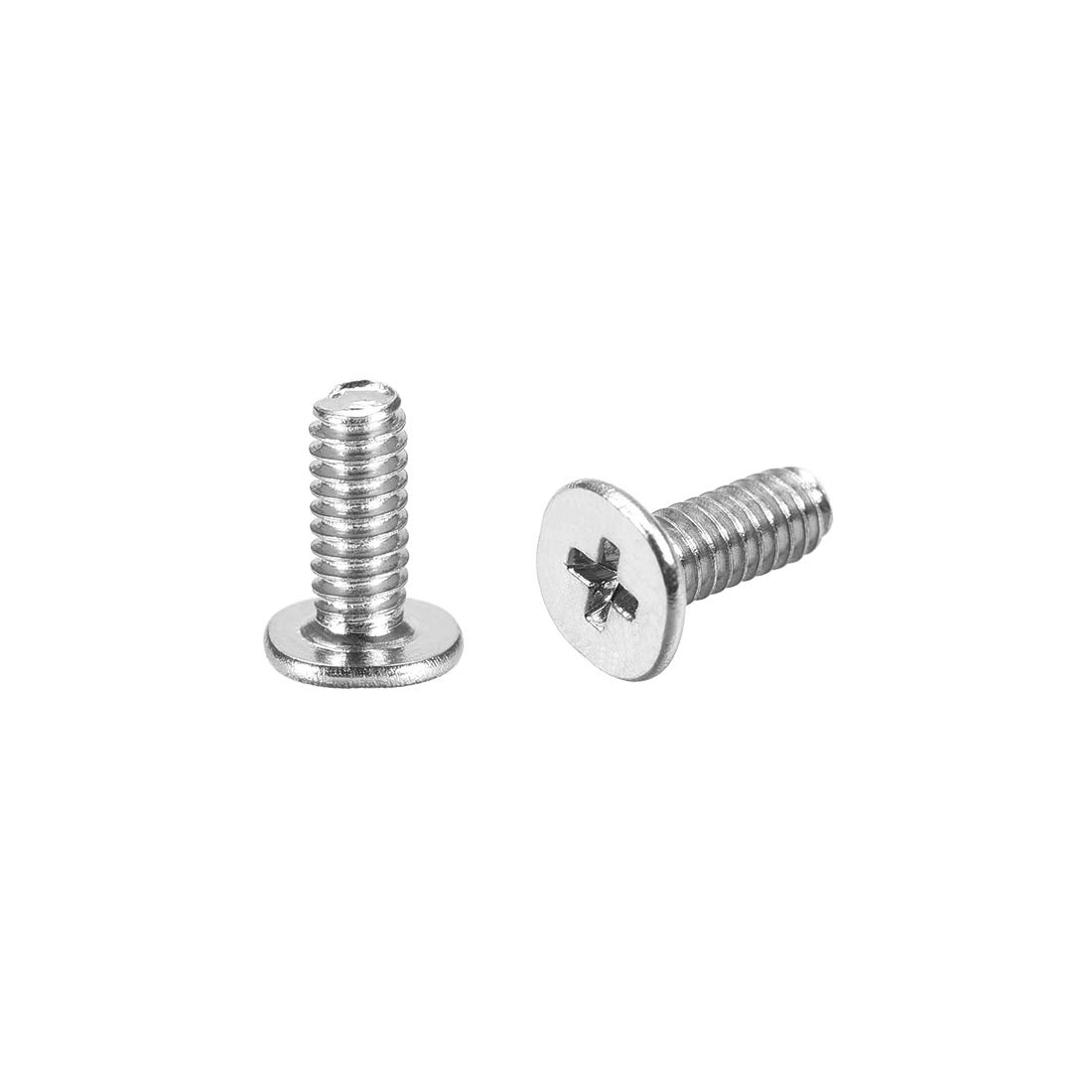 uxcell M2x6mm Phillips Screw Fastener Silver Tone for Laptop PC TV Fan Audio Switch 100pcs-image-12