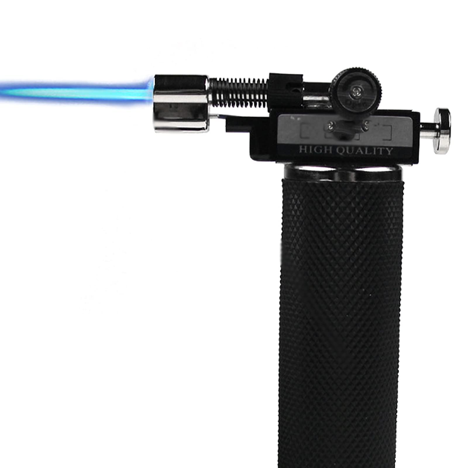 Mini Briquet Chalumeau, Coupe-Vent, Torche Butane avec Verrouillage de sécurité, Flamme réglable Rechargeable, pour Desserts, Soudure, Barbecue et pâtisserie (gaz Butane Non Inclus).