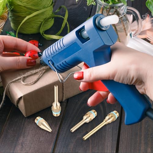 4er-Pack Heißklebepistolen Düsen Set – Kupferspitzen für DIY, Kunsthandwerk & Reparaturen, 2,0x32mm, 2,0x50mm, 3,0x50mm, 2,0x70mm Düsen – für Bastler & Profis