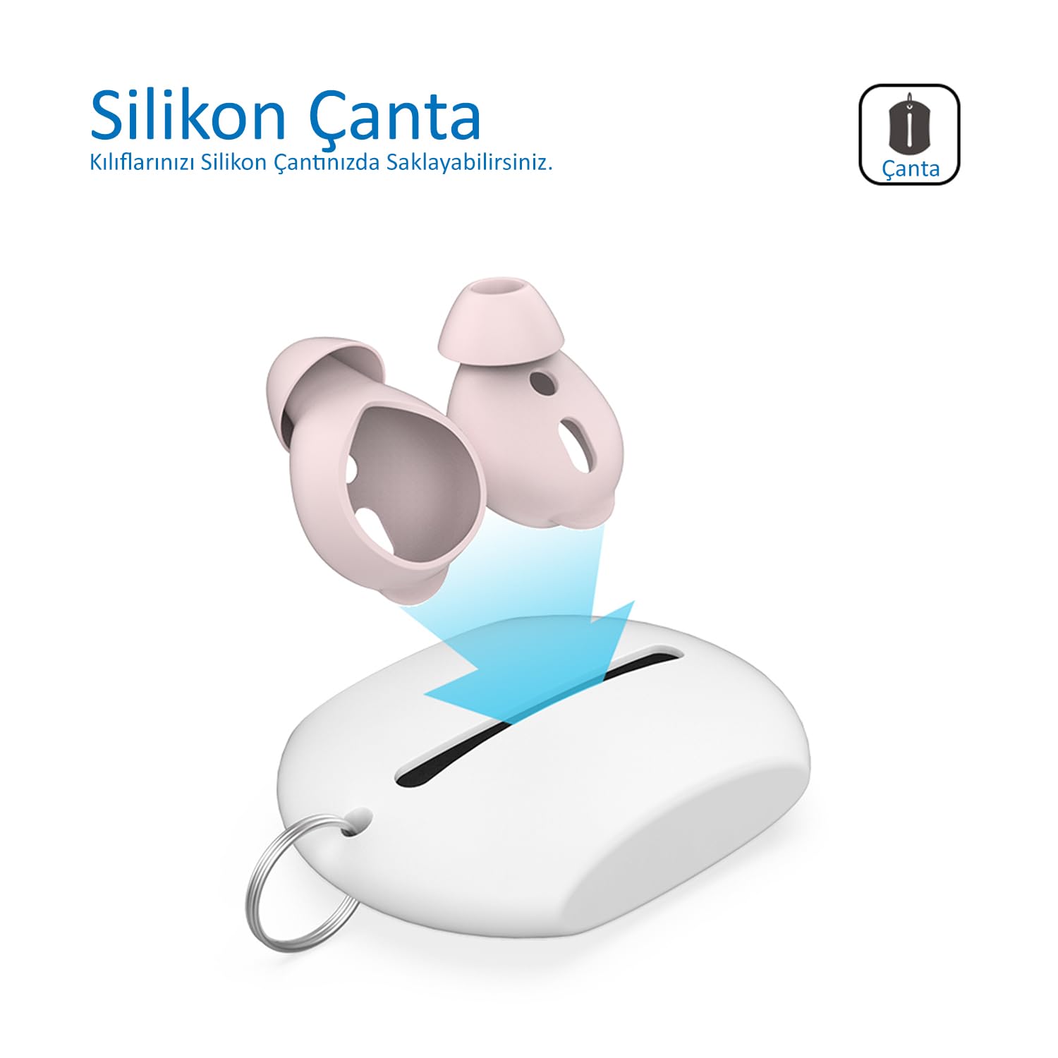 McStorey AirPods 1. & 2. Nesil Kulak İçi Kılıf – 3 Çift Small Silikon Uç – 0.5mm Ultra İnce, Kaymaz, Şarj Kutusuna Uyumlu, Konforlu & Hijyenik Kullanım Siyah