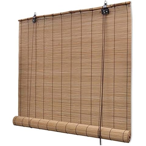 vidaXL Bamboo Roller Blind for Light Filtering Cover