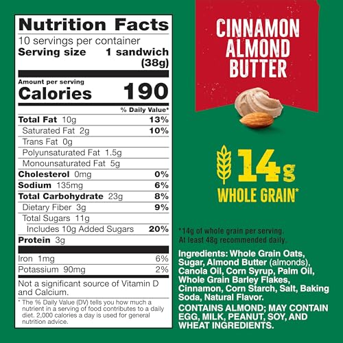 Image of Nature Valley Cinnamon Almond Butter Biscuit Sandwiches, 10 ct, 13.5 oz