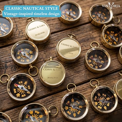 Brújula Mini de Latón 35mm Personalizada miniatura 4