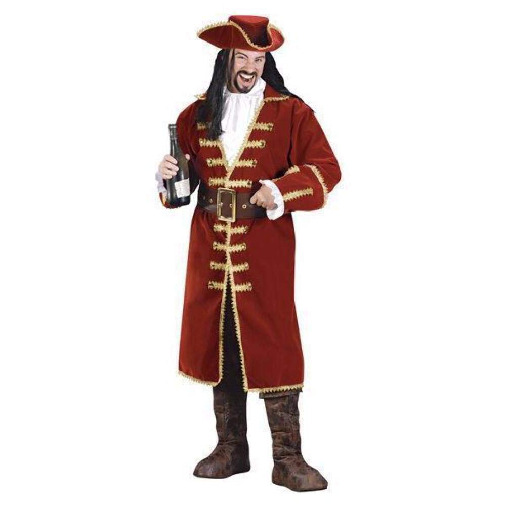 Fun World Disfraz de capitán pirata de corazón negro para hombre adulto