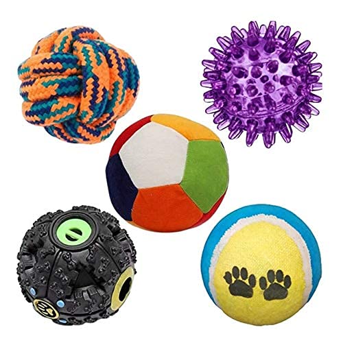 RvPaws Puppy Ball 5 in 1 Combo - Rattle Ball | Tennis Ball | Squeaky LED Ball | Giggle Queak Treat Ball | Cotton Ball - for Small Dogs Medium Dogs & Puppies (B094R5F78J) Amazon Price History, Amazon Price Tracker