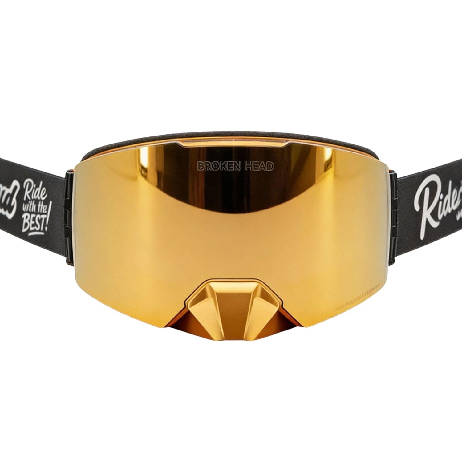 Broken Head MX-Brille Motocross & Supermoto Goggle MadRex | Magnetisches Antibeschlag-Doppelglas, Verspiegelter UV-400 Schutz, OTG Brillenträger geeignet