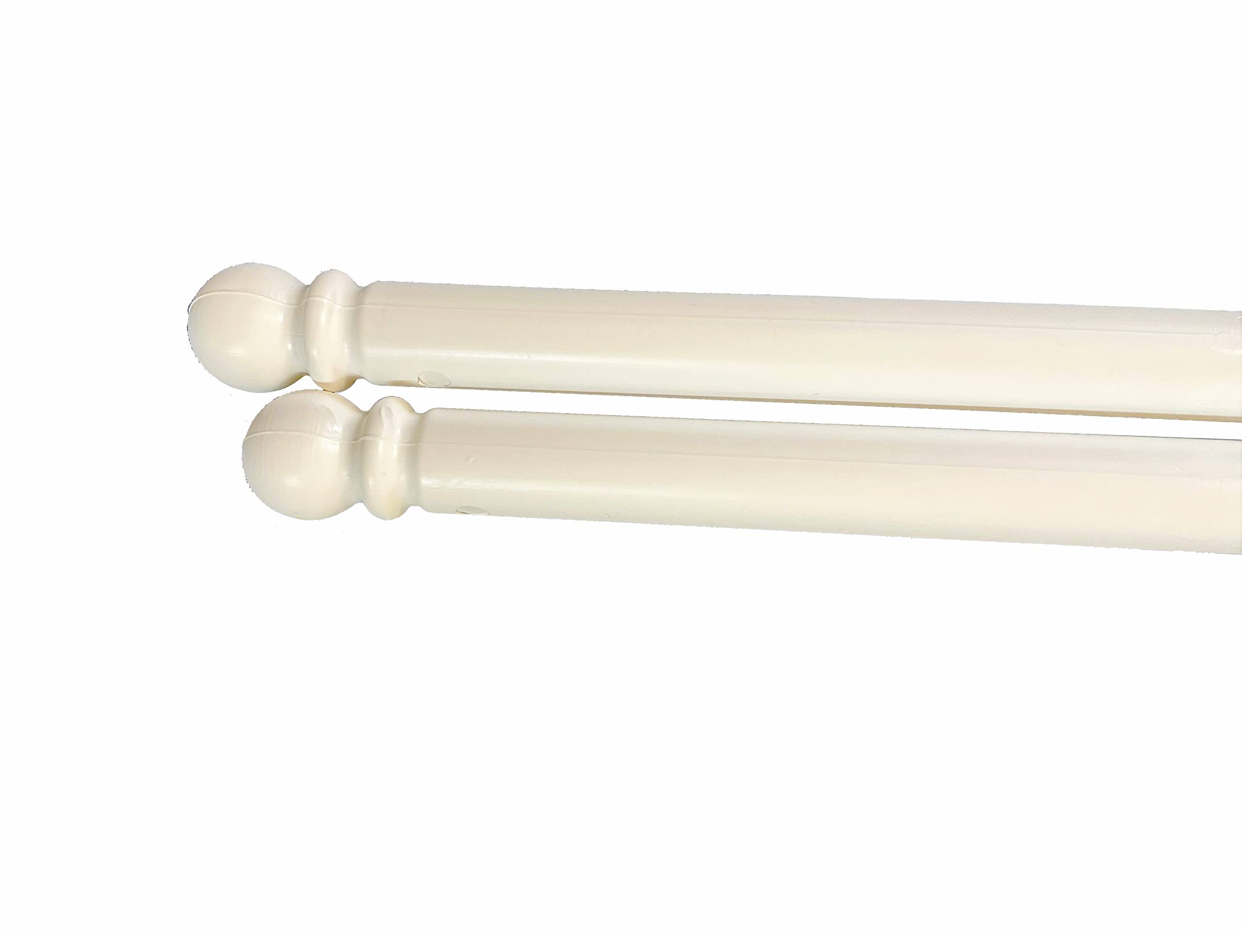 Linic White Plastics Macrame Craft Scroll End Dowels/Rods. 13Mm Thick (S7855) Free Uk Postage (Pair Of 500Mm Long)