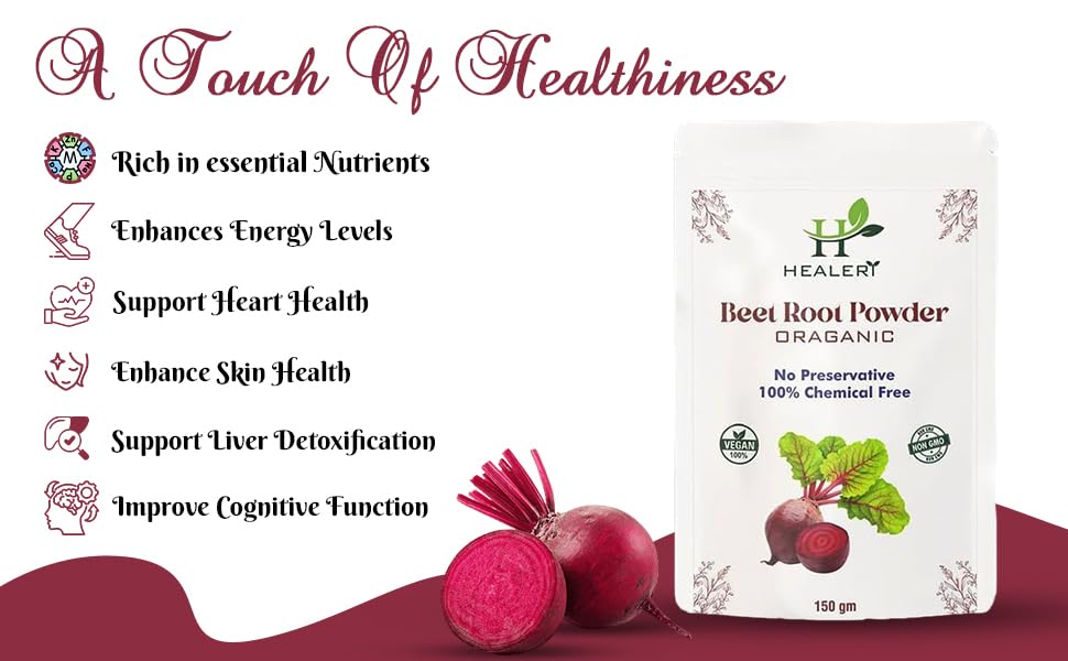 HEALERI's Moringa Powder & Beetroot Powder Combo - Superfoods for Whole Body Wellness Protein-Rich, Improves Heart Health & Blood Pressure HEALERI's Moringa Powder & Beetroot Powder Combo - Superfoods for Whole Body Wellness Protein-Rich, Improves Heart Health & Blood Pressure