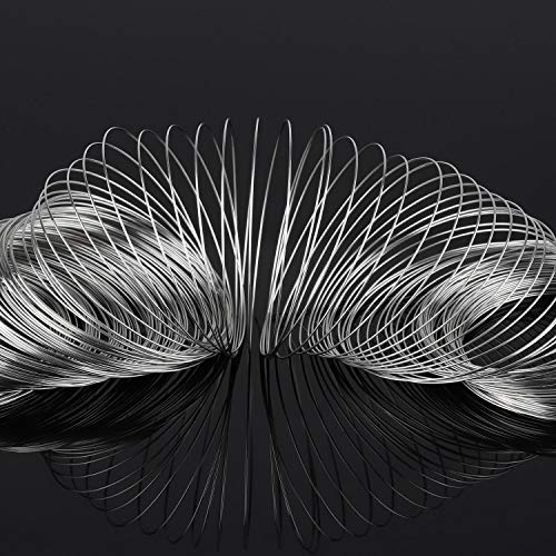 image for BTYMS 800 Loops Steel Jewelry Wire Silver Memory Wire Beading Wire for