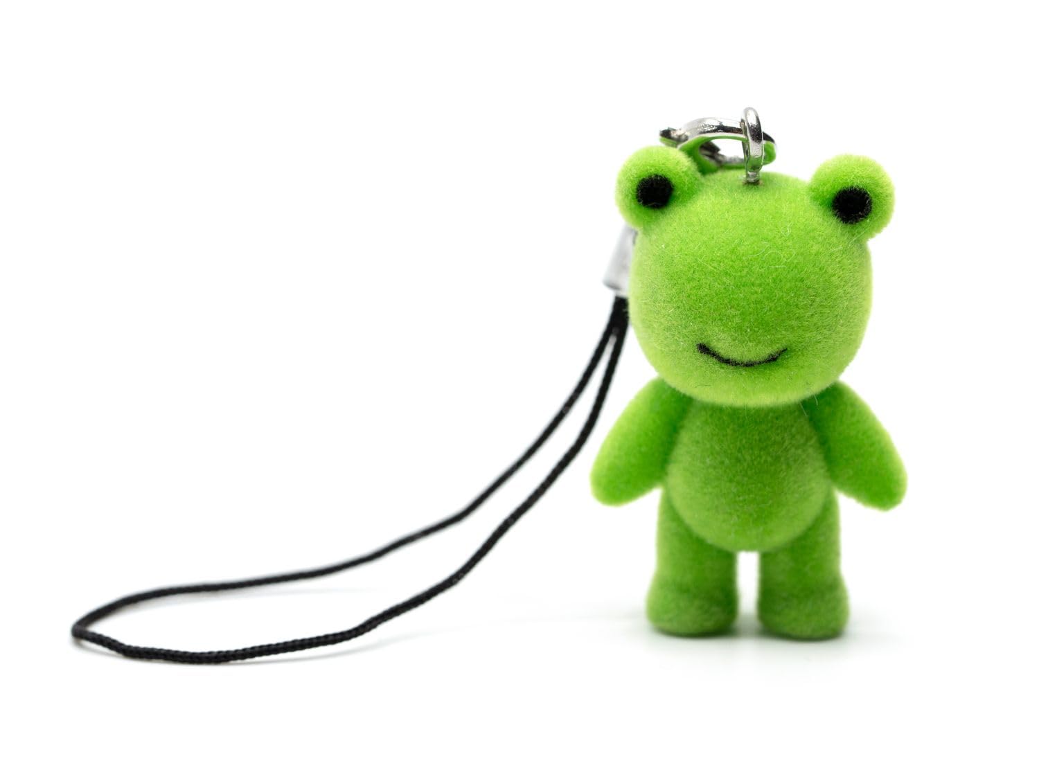 Handgemachter Frosch-Schlüsselanhänger Aus Hartgummi - Grüner Grasfrosch, 50 Mm, Perfekt Als Geschenk