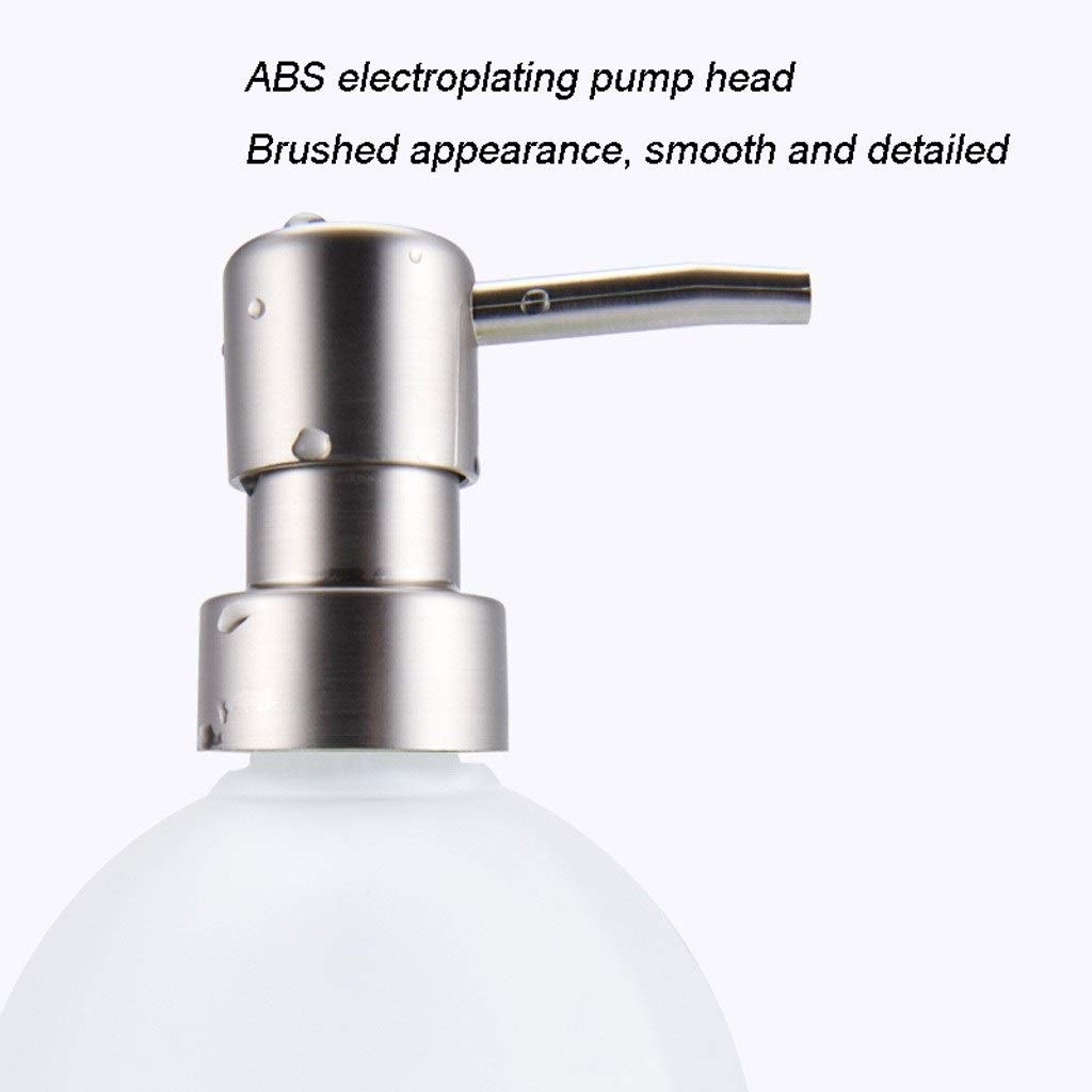 dispenser sapone/Dosatori per sapone liquido 14.2 Oz Vetro Lotion dispenser di sapone ovale dispenser di sapone con pompa in metallo (acciaio Luxe) Erogatore del Sapone/Dispenser di Sapone