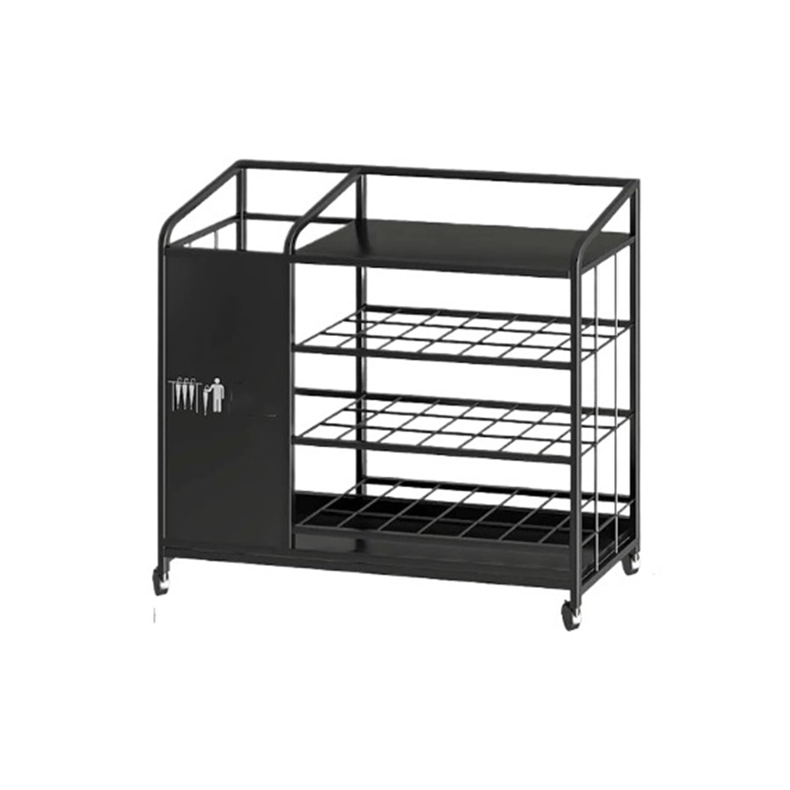 XUJUAN-0227 Umbrella Holder Umbrella Stands And Storage Racks; Commercial-grade, High-capacity Suitable For Hotel Lobbies(Black,Medium)
