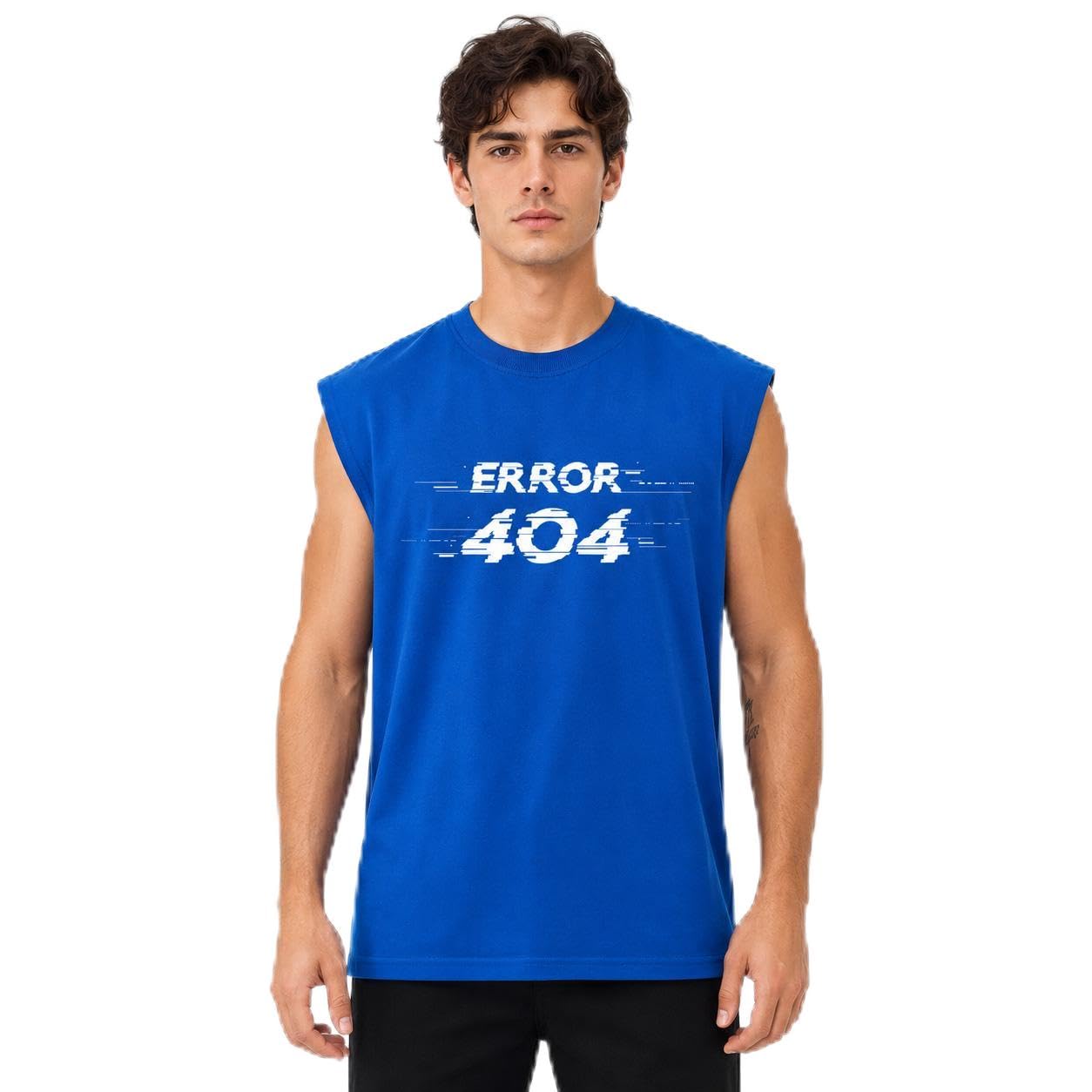 Error 404 Graphic Print Men's Sleeveless Vest, BY THE Jak Thread-picture-33