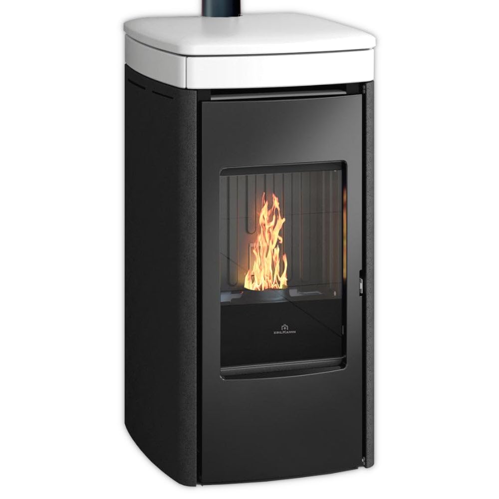 Edilkamin Pelletofen Yana Plus | Keramik weiß | 9,2 kW