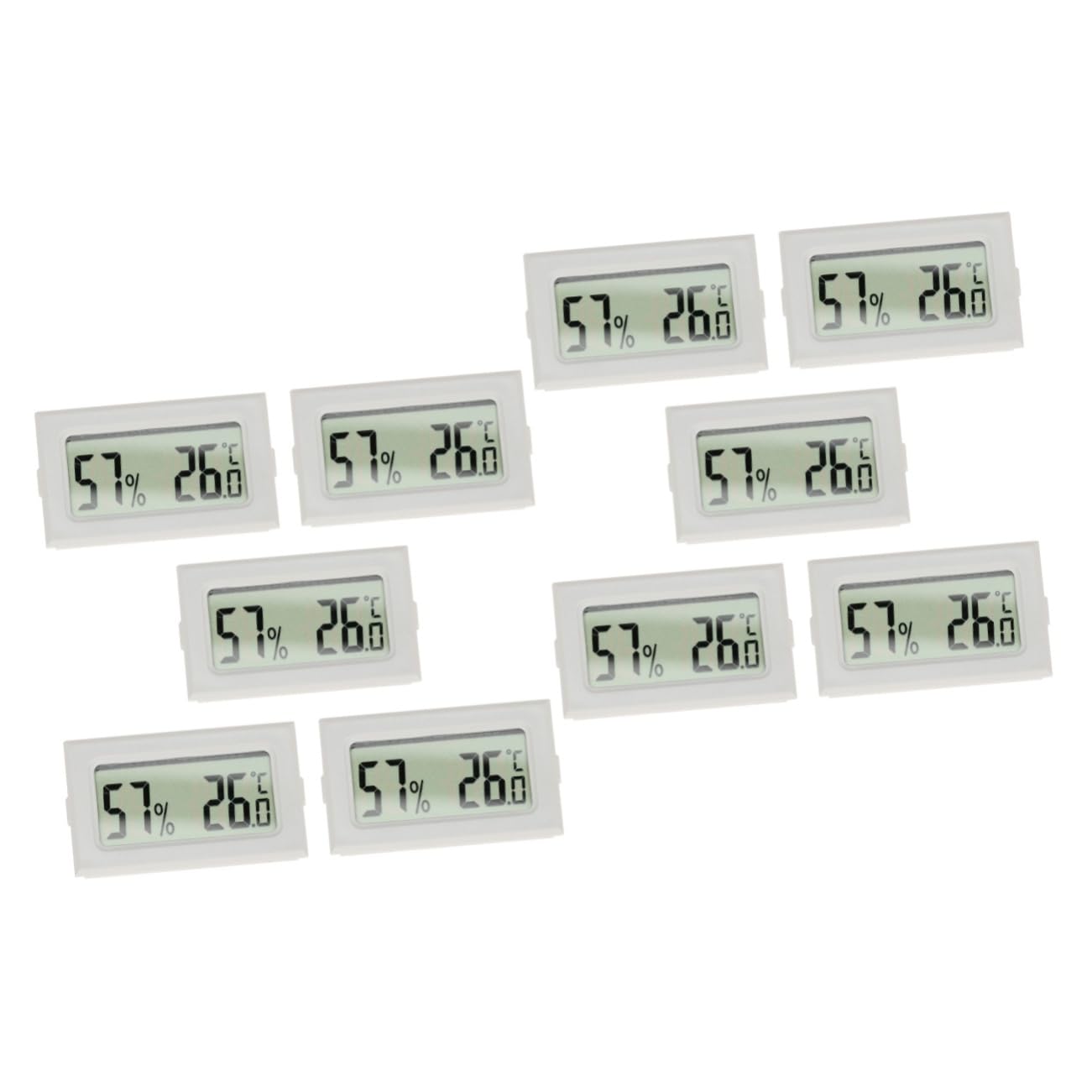YARNOW 10piezas Higrómetro Digital Inalámbrico Mini Para Reptiles Medidor De Temperatura y Humedad Monitor De Para Acuarios y Terrarios De Actualización Cada Segundos Pantalla Clara