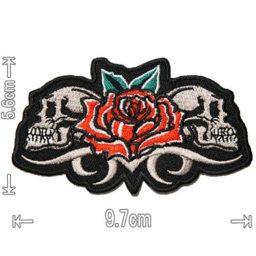 Amazon.co.jp: 刺繍アイロンワッペン アップリケ パッチ【スカル