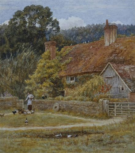 Cuadro en lienzo Netley Farm Shere Surrey decoración de paredes oficina pintura Helen Allingham