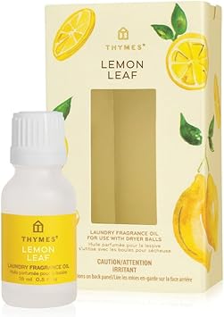 Thymes Lemon Leaf Laundry Fragrance Oil for Dryer Scented Laundry Supplies 0.5 fl oz