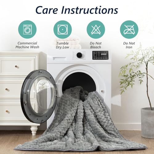 Image of Mr. Sandman Weighted Blankets for Adults Full Size 15lbs, Warm Sherpa Fleece Throw Blanket for Sleep and Calm, Soft Cozy Heavy Bed Blanket with Jacquard Flannel, 48 x 72 Inches, Grey