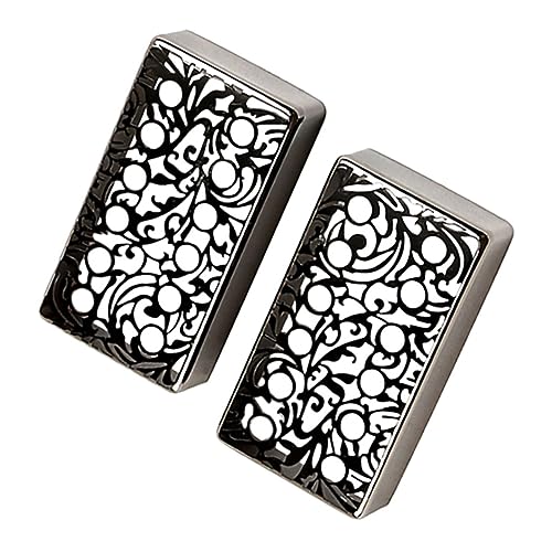BIUDECO 2個 中空彫刻ピックアップカバー gb615 ピックアップ保護カバー エレクトリックカバー ギター用カバー アクセサリー 金属
