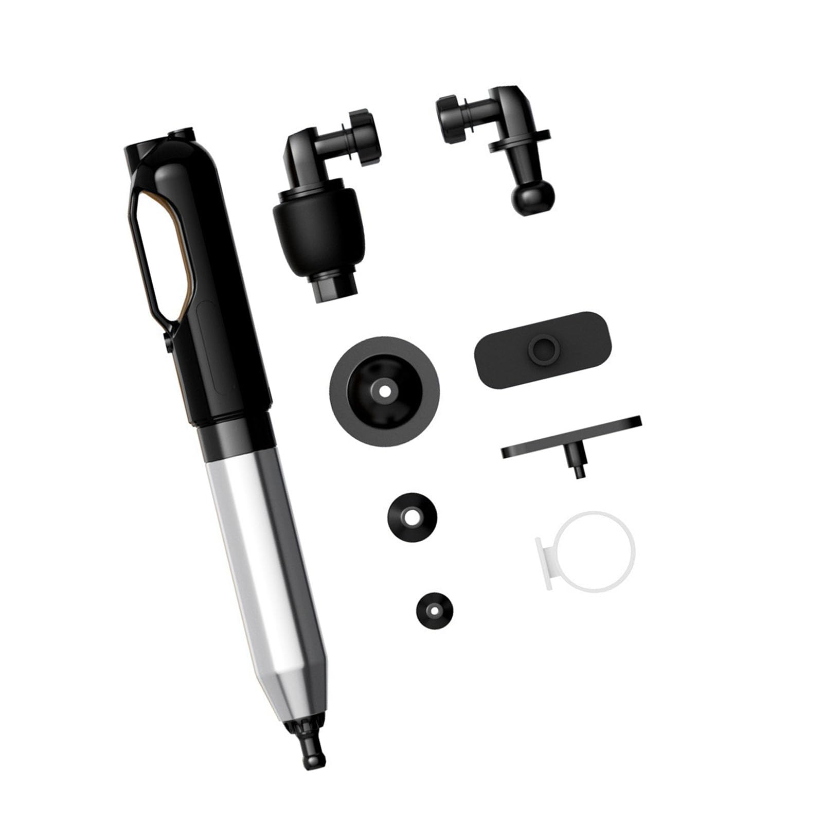 Kalttoy Black Duty Stainless Steel Toilet Unclogger Featuring Active Pressure Display For Fast Blockage Removal Shower Drain Unclogging Tool